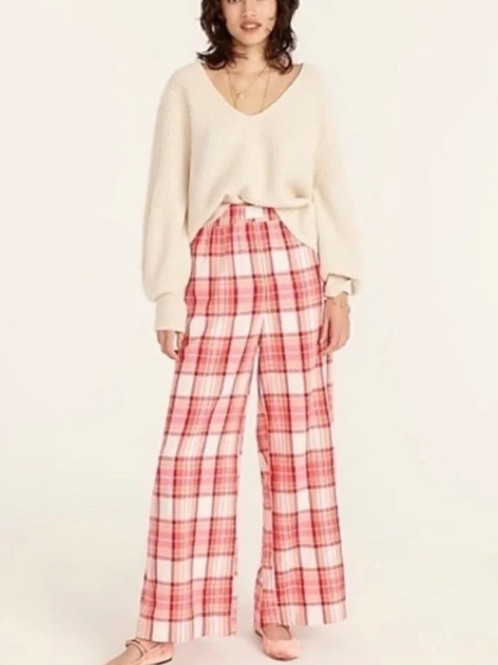 J.Crew Snowy Plaid PJ Flannel pants L